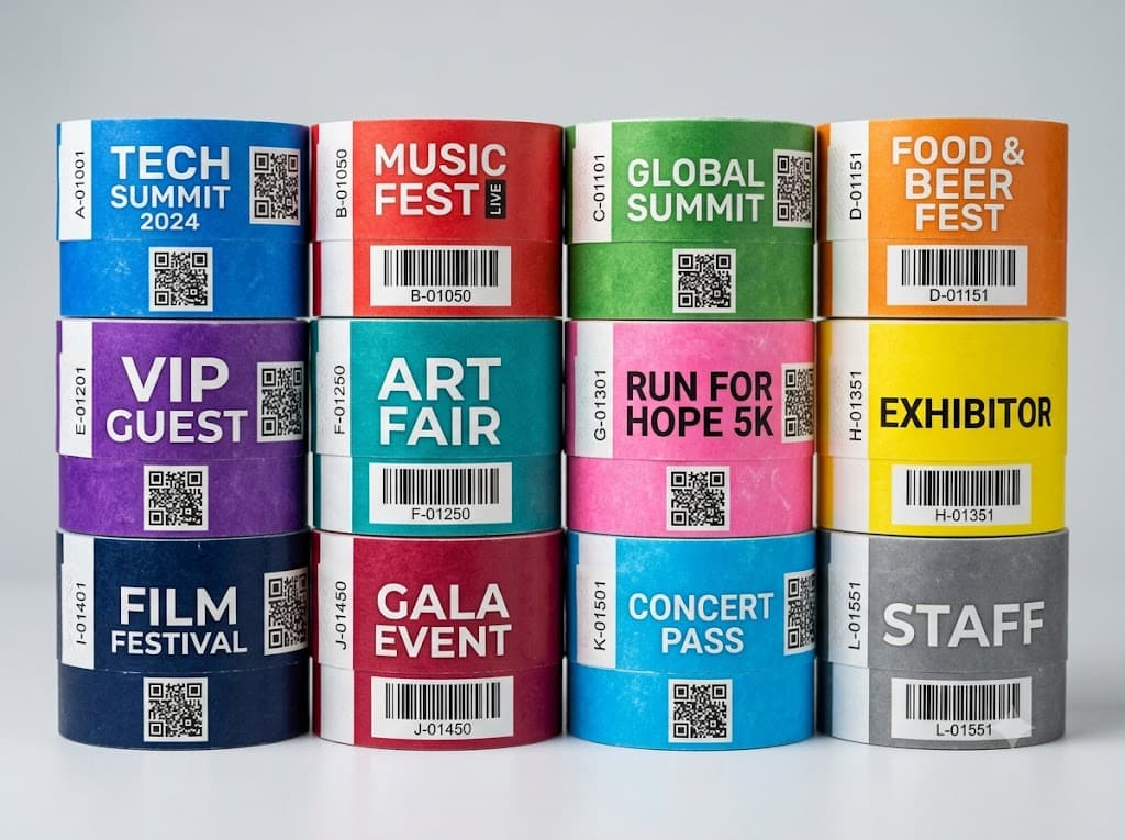 Full Color Tyvek Wristbands Full Color Tyvek Wristbands